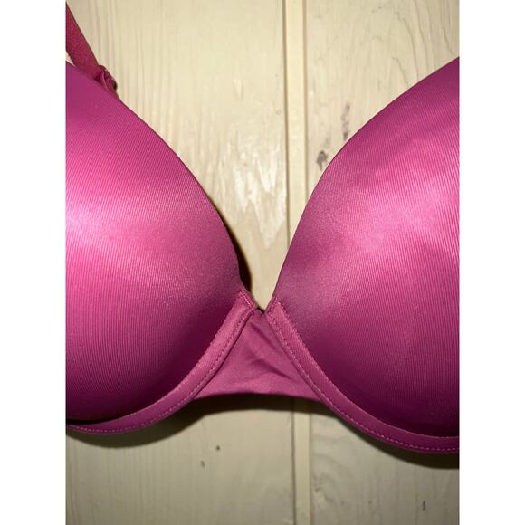 Victoria's Secret PINK Bra 36D Wear Everywhere Push-up Padded Smoothing Rose - Picture 3 of 6